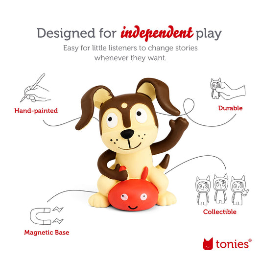Toniebox Audio Player Disney Starter Set Bundle with Woody, Lightning McQueen, Simba, Winnie-The-Pooh, and Playtime Puppy - Listen, Learn, and Play with One Huggable Little Box - Light Blue