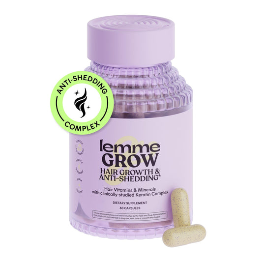 Lemme Grow Hair Growth Supplement for Women, Clinically Proven Keratin Complex for Visibly Thicker Hair and Scalp Coverage, Reduced Shedding, Nourish Thinning Hair - 1 Month Supply