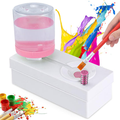 JEChrochen New Paint Brush Cleaner Tools, Brush Rinser Cup Painting Running Water Circulation Art Supplies for Acrylic, Watercolor and Water Based Creative Gift for Artist Kids