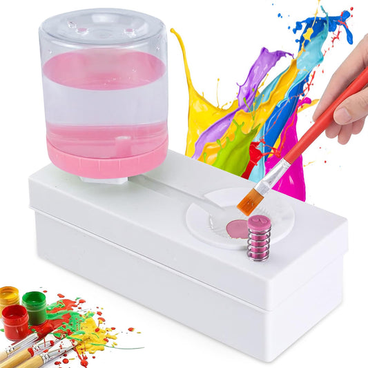 JEChrochen New Paint Brush Cleaner Tools, Brush Rinser Cup Painting Running Water Circulation Art Supplies for Acrylic, Watercolor and Water Based Creative Gift for Artist Kids