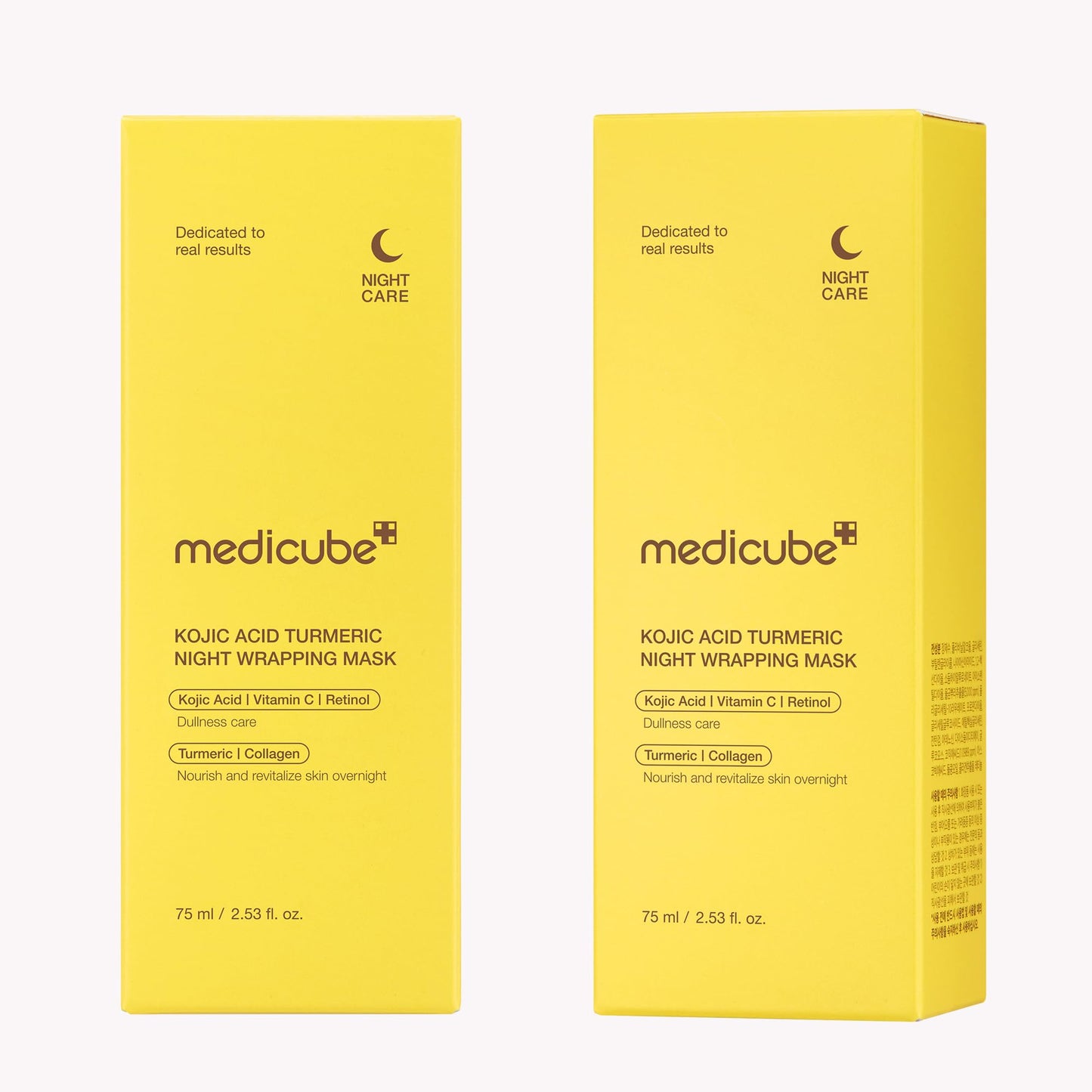 medicube Kojic Acid Turmeric Overnight Wrapping Peel Off Mask – Brightens & Defends Against Skin Stress for a Clear, Glowing Complexion, Korean Skincare, 2.53 fl. oz.