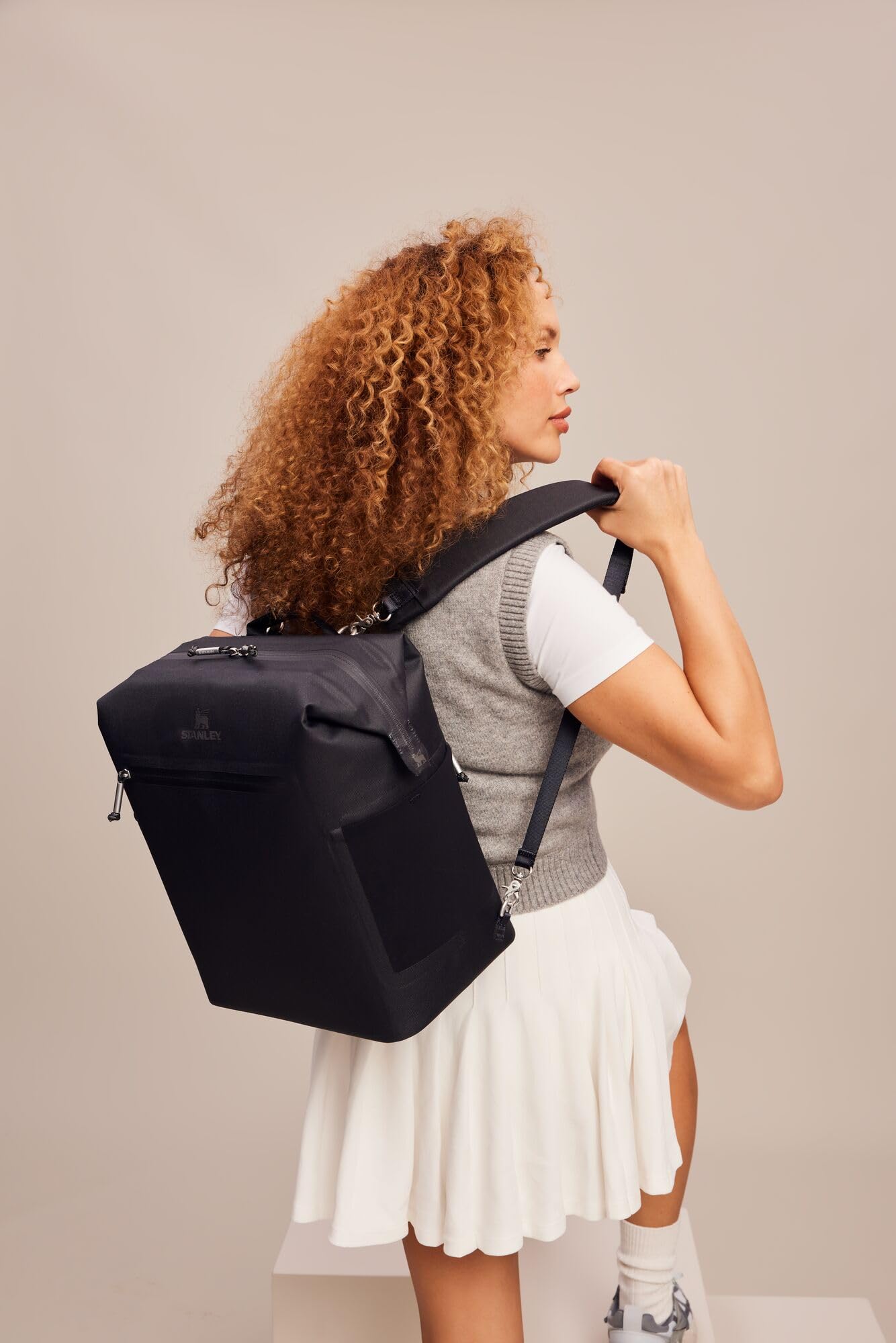 Stanley All Day Madeleine Midi Backpack Soft Cooler 14.8 Quarts | 20 Can Cooler with Handle and Shoulder Straps | Stays Cold for a Day | Insulated Travel Bag with Zipper | BPA-Free | Mist