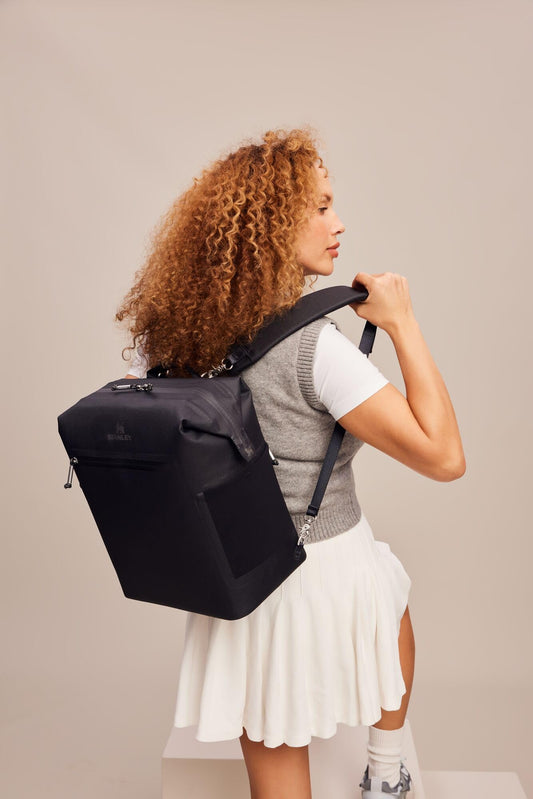 Stanley All Day Madeleine Midi Backpack Soft Cooler 14.8 Quarts | 20 Can Cooler with Handle and Shoulder Straps | Stays Cold for a Day | Insulated Travel Bag with Zipper | BPA-Free | Mist