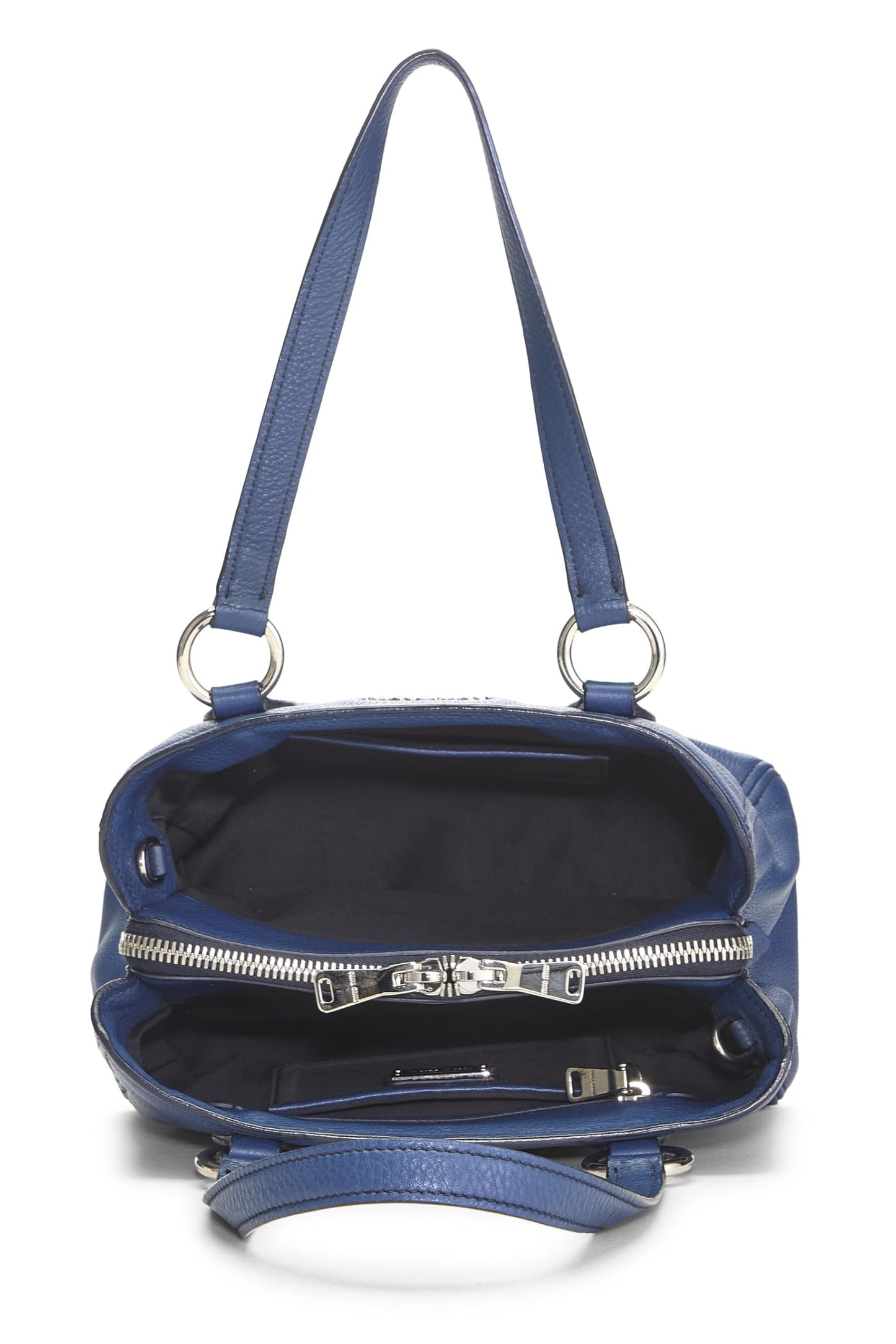 Miu Miu, Pre-Loved Blue Calfskin Convertible Tote, Blue