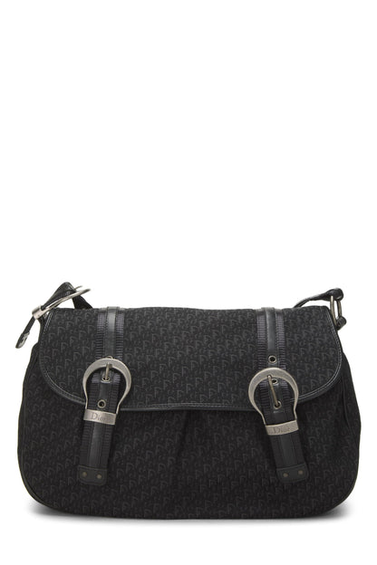 Dior, Pre-Loved Black Trotter Canvas Messenger Bag, Black