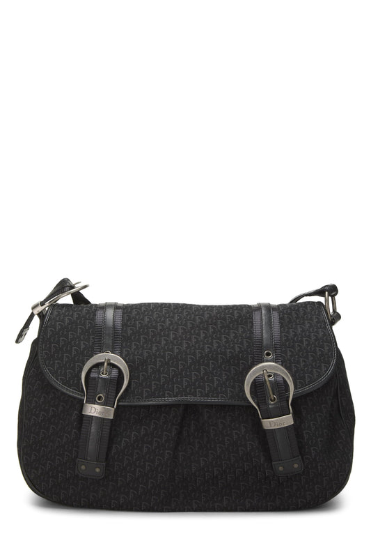 Dior, Pre-Loved Black Trotter Canvas Messenger Bag, Black