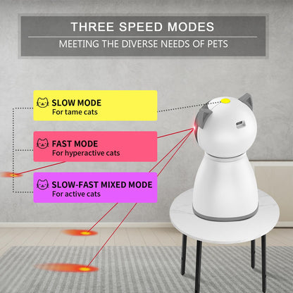 YVE LIFE Laser Cat Toys for Indoor Cats,The 4th Generation Real Random Trajectory Motion Activated Rechargeable Automatic Cat Laser Toy,Interactive Cat Toys for Bored Indoor Adult