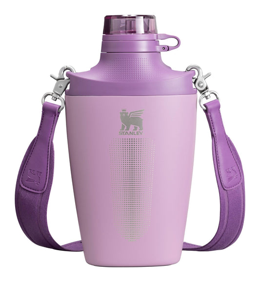 Stanley Cross Bottle 23 oz | Travel Water Bottle with Jacquard Strap | Leakproof Tritan Lid with Removable Straw | Insulated Stainless Steel | BPA-Free | Lilac