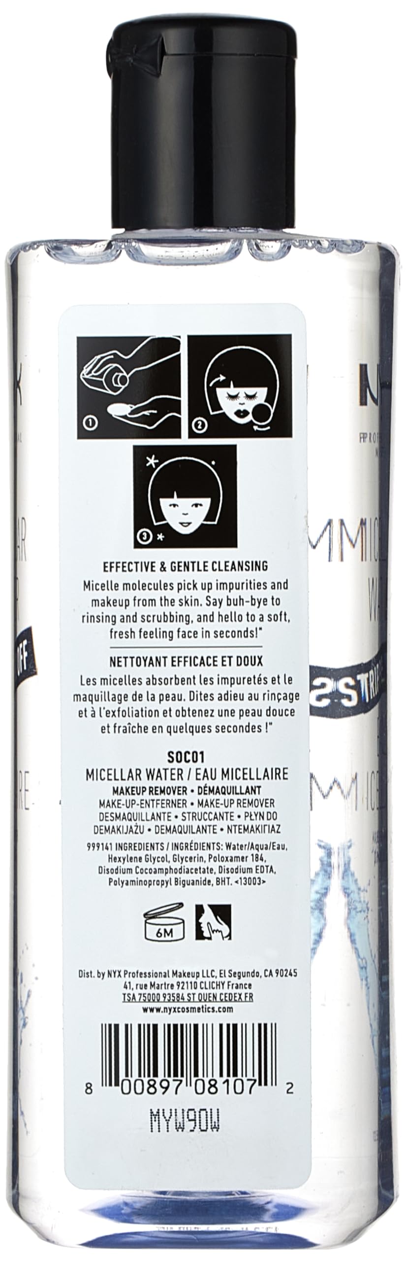 NYX PROFESSIONAL MAKEUP Stripped Off Micellar Water, Makeup Remover