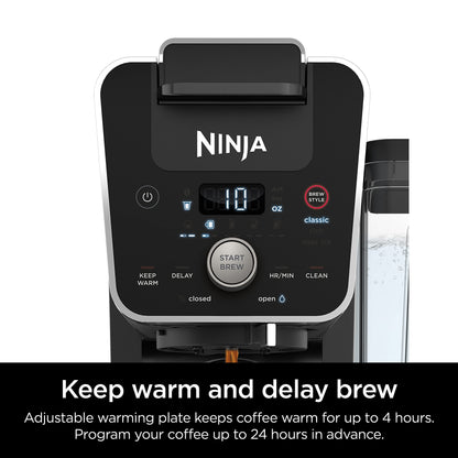 Ninja CFP201 DualBrew System 12-Cup Coffee Maker, Single-Serve for Grounds & K-Cup Pod Compatible, 3 Brew Styles, 60-oz. Water Reservoir & Carafe, Black