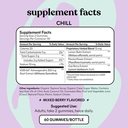 Lemme Chill & Sleep Bundle - Stress Relief Gummies with KSM-66 Ashwagandha & Deep Sleep Gummies with Melatonin and Magnesium to Fall Asleep Faster - Gluten-Free and Non-GMO (Variety Pack of 2)
