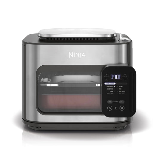 Ninja SFP700 Combi All-in-One Multicooker, Oven, & Air Fryer, 10-in-1 Functions, 15-Min Meals, Digital Display, Stainless Steel (Renewed), 14.92 x 15.43 x 13.11