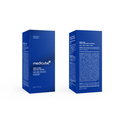 Medicube Zero Pore One-day Serum 1.01 fl.oz - Overnight Resurfacing Serum with Pore Tightening Complex - 15.2% AHA+BHA+PHA & 2% Niacinamide - 10.8% reduction in pore appearance after one day of use