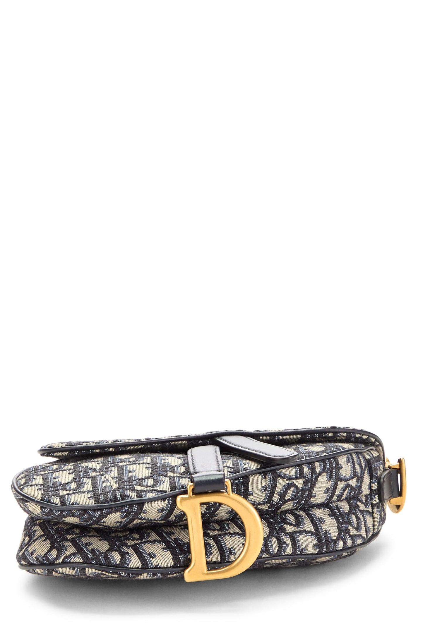 Dior, Pre-Loved Navy Oblique Saddle Bag Mini NM, Navy