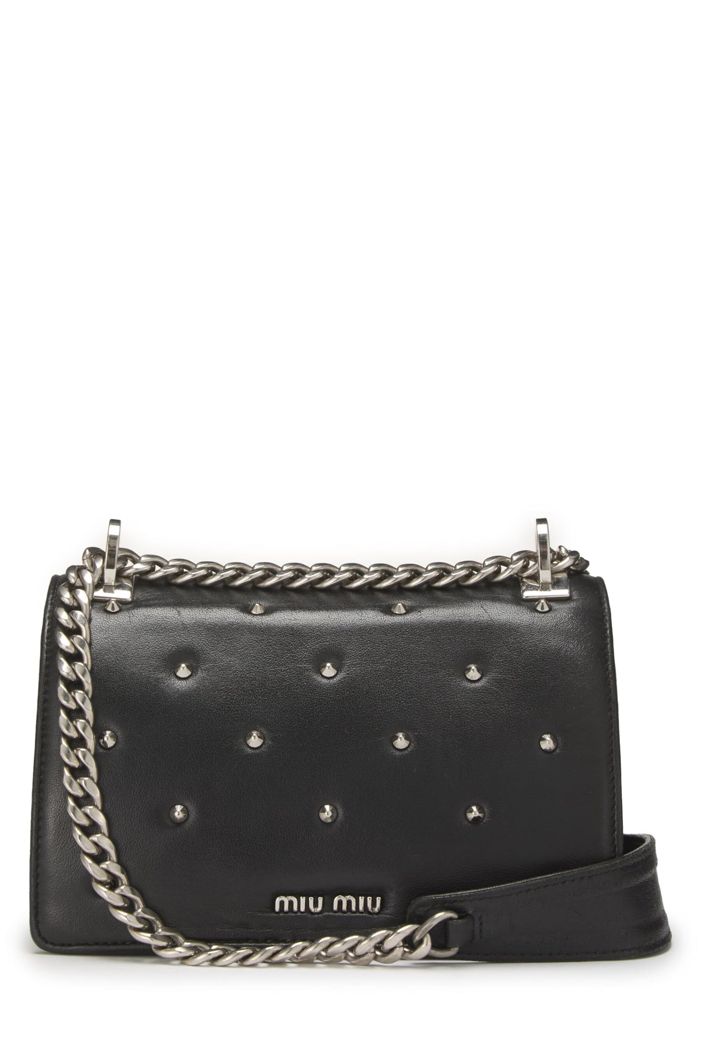 Miu Miu, Pre-Loved Black Calfskin Confidential Crossbody, Black