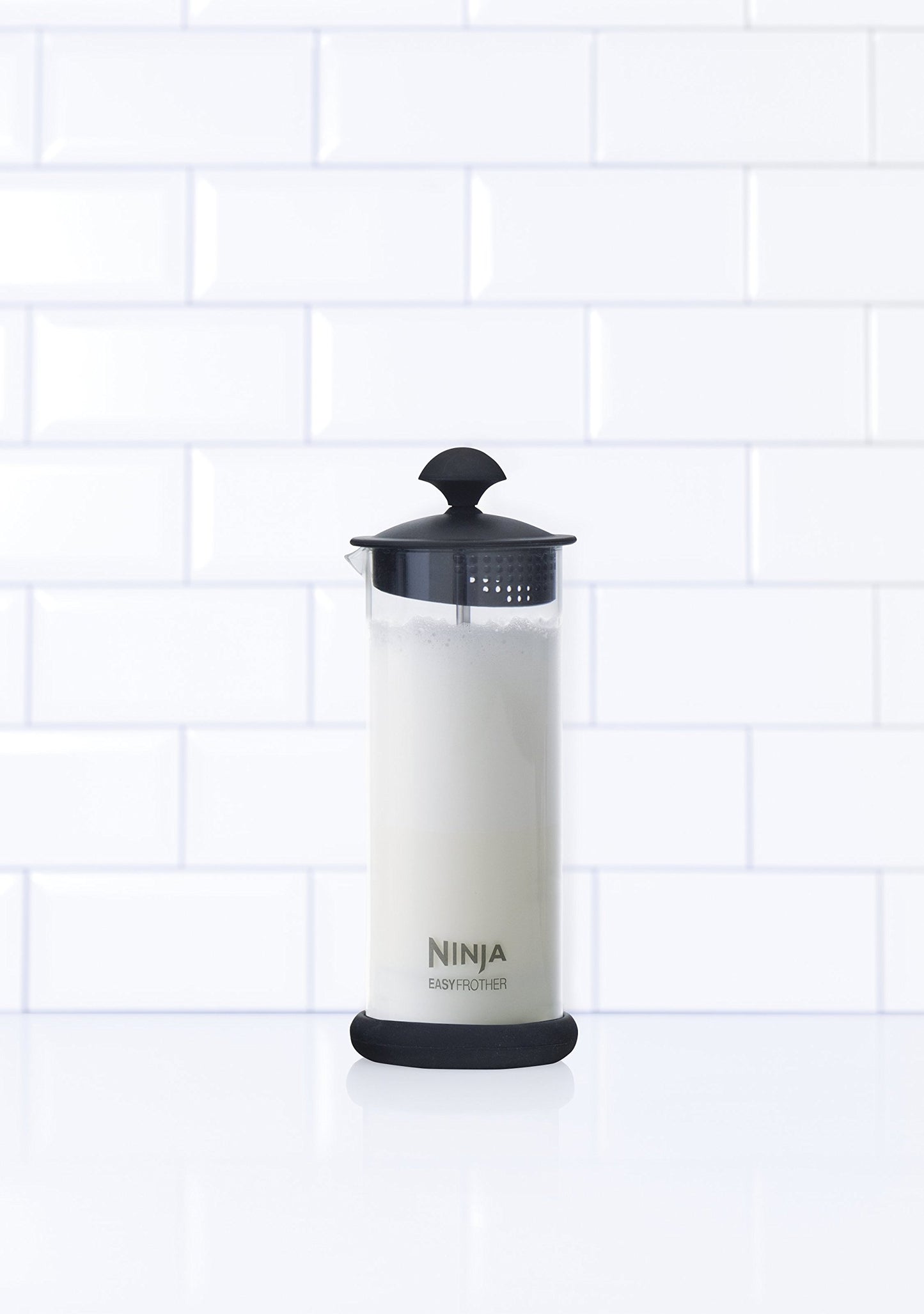Ninja Coffee Bar Easy Milk Frother with Press Froth Technology, 5 oz. Clear/Black