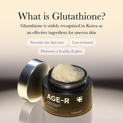 medicube AGE-R Glutathione Glow Capsule Facial Cream - Instant Lifting Moisturizer - Collagen Peptide For Hydrating Glow - Improve Blemishes, Uneven Skin Tone - Korean Skin Care 1.69 fl.oz