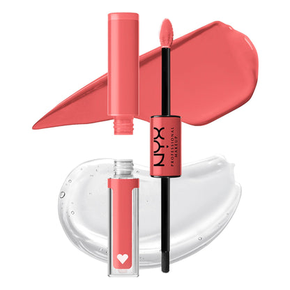NYX Shine Loud Long Lasting Liquid Lipstick Bundle with Cash Flow Light Dusty Rose & Global Citizen Medium Neutral Nude