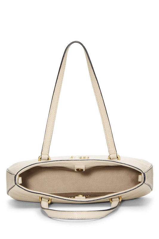 Miu Miu, Pre-Loved White Leather Convertible Handbag Small, White