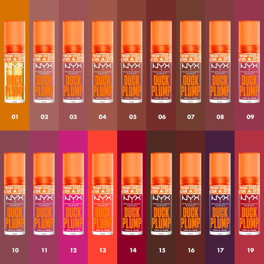NYX PROFESSIONAL MAKEUP Duck Plump High Pigment Lip Gloss, Lip Plumper Gloss with Spicy Ginger - Bangin Bare