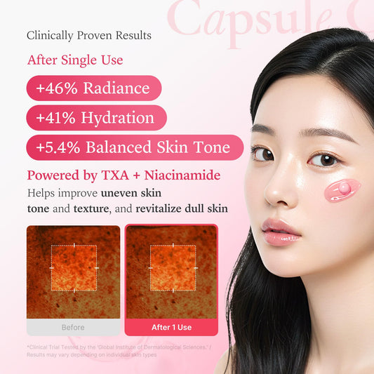 medicube Refine & Glow Overnight Duo: Kojic Acid Turmeric Brightening Overnight Gel Mask and TXA+Niacinamide Capsule Cream
