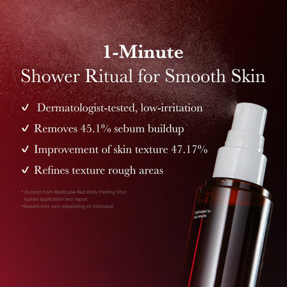 medicube Ultimate Red Spray Duo to Smooth & Soothe: Power Soothing Spray and Red Body Peeling Shot