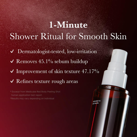 medicube Ultimate Red Spray Duo to Smooth & Soothe: Power Soothing Spray and Red Body Peeling Shot