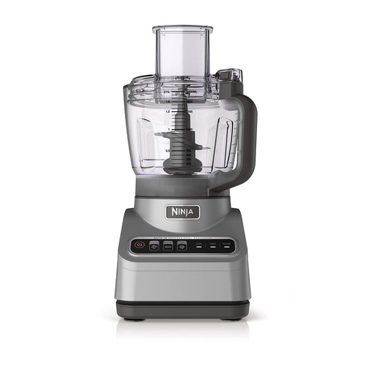 Ninja Professional Plus Chopper Food Processor 850-Watts With Auto-iQ Preset Programs Chop Puree Dough Slice Shred With a 9-Cup Capacity and a Silver Stainless Finish (BN600C) - Canadian Version