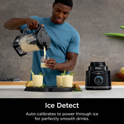Ninja | All-in-One Blender & Food Processor | Best for Smoothies, Cookie Dough, Salsas, Cole Slaw & More | BlendSense Intelligence for Perfectly Smooth Results | 1800 Watt | Black | TB401