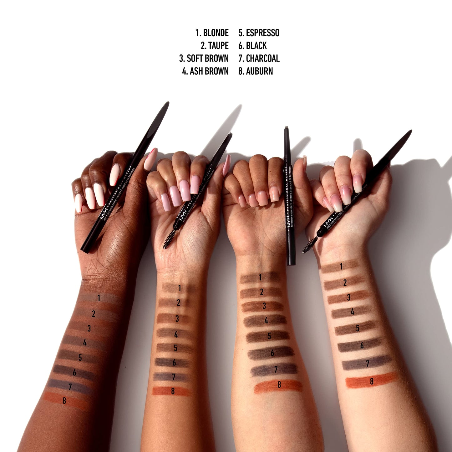 NYX PROFESSIONAL MAKEUP Precision Eyebrow Pencil, Taupe