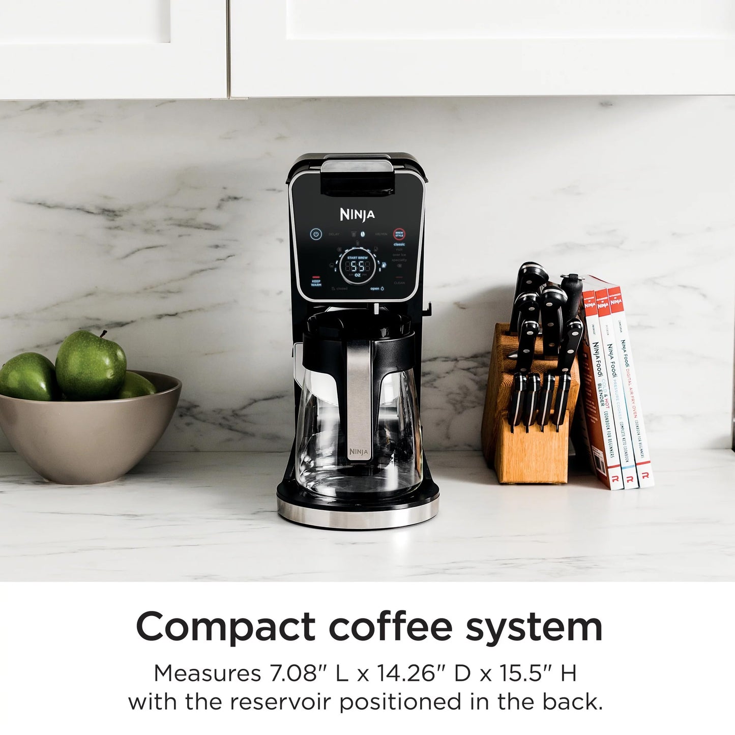 Ninja R-CFP300 DualBrew Pro Specialty 12-Cup Coffee Maker with Glass Carafe, K-Cup, 4 Brew Styles, Built-In Frother, Black - Certified Refurbished