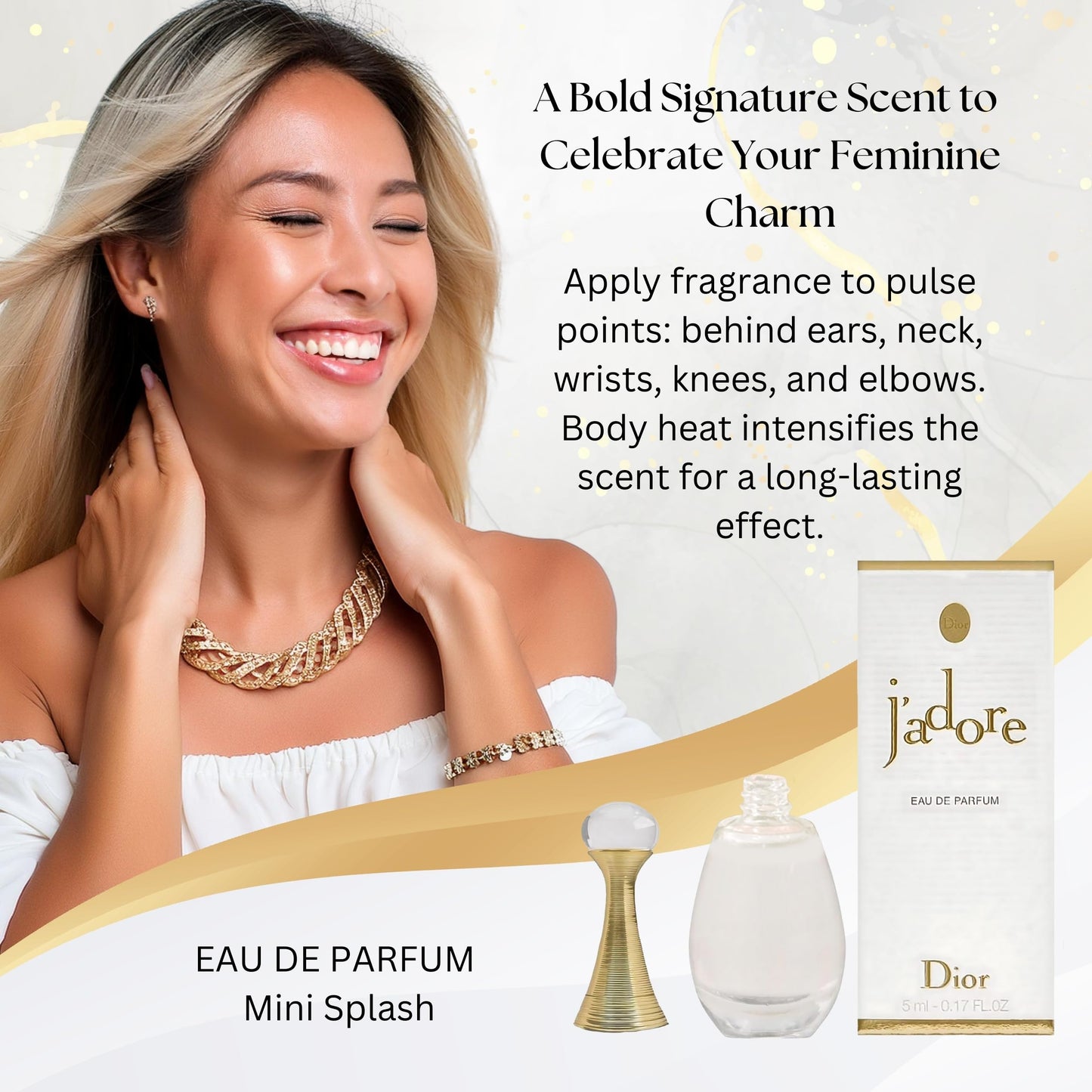 J'adore by Christian Dior Perfume for Women EDP Mini Travel Splash, 5 ml