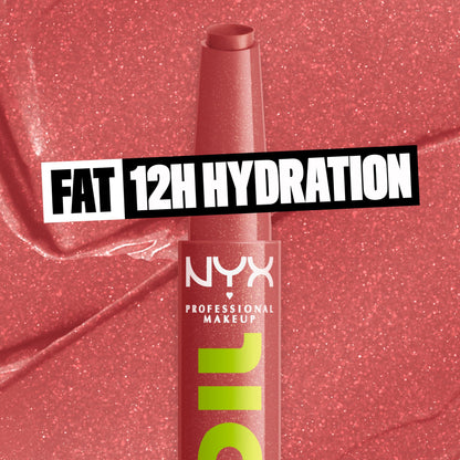 NYX PROFESSIONAL MAKEUP Fat Oil Slick Click, Lightweight, Buildable, Pigmented Vegan Lip Balm - No Filter Needed