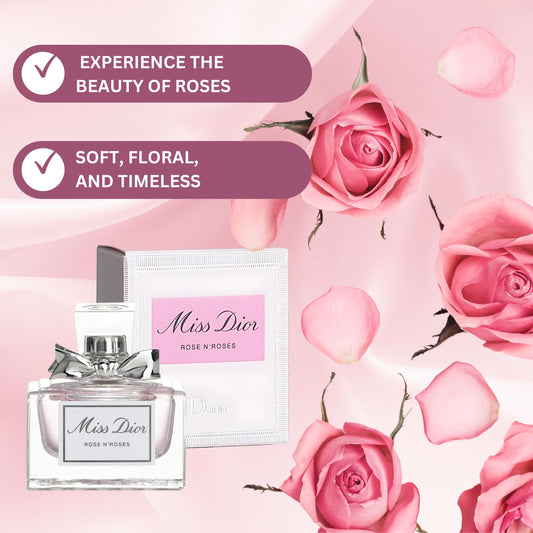 Dior Miss Rose N' Roses Perfume for Women Mini EDT Splash 0.17 Ounce