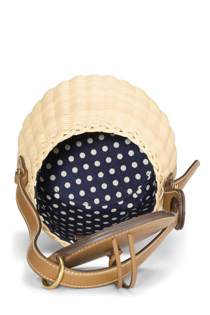 Miu Miu, Pre-Loved Brown Wicker Basket, Brown