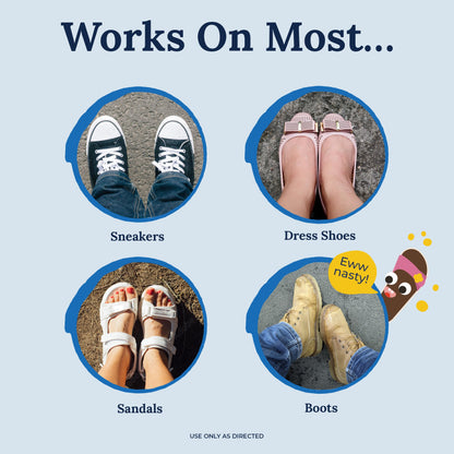 Miss Mouth's Messy Steppers Shoe Cleaner - 2 Pack 4oz Spray Ready To Use Sneaker Cleaner for Rubber, Canvas, Leather to Remove Dirt, Grass, Scuffs from makers of Miss Mouth's Messy Eater Stain Treater