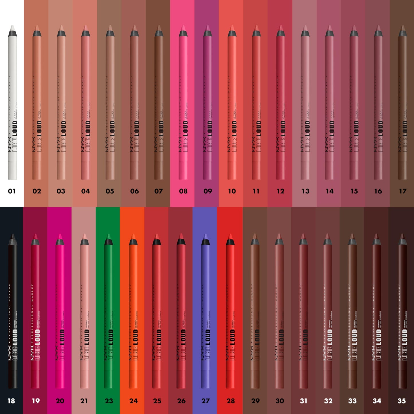 NYX PROFESSIONAL MAKEUP Line Loud Lip Liner, Longwear and Pigmented Lip Pencil with Jojoba Oil & Vitamin E - Make A Statement