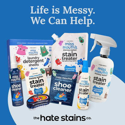 Miss Mouth's Messy Steppers Shoe Cleaner Brush - Remove Dirt, Grass, Scuffs from Rubber, Canvas, and Leather from the makers of Miss Mouth's Messy Eater Stain Treater