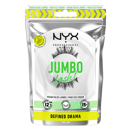 NYX PROFESSIONAL MAKEUP Jumbo Lash! Vegan False Eyelashes, Up to 12HR Wear, Reusable Fake Lashes - Defined Drama