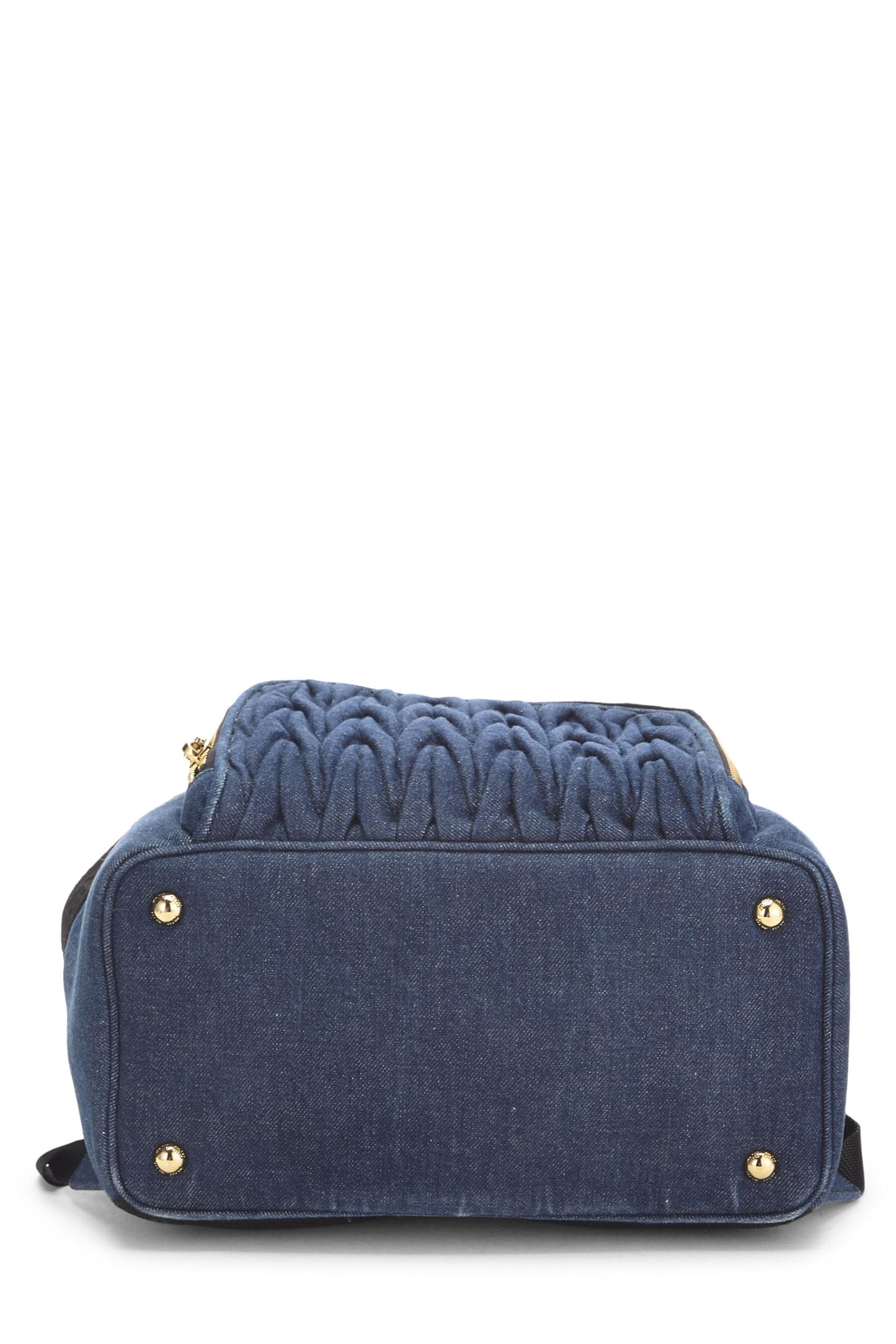 Miu Miu, Pre-Loved Blue Denim Backpack, Blue