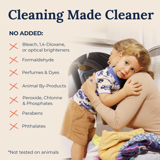 Miss Mouth's Messy Eater Laundry Detergent Sheets - Laundry Detergent, Hypoallergenic, Sensitive Skin Safe, Pediatrician and Dermatologist Tested, Fragrance Free, Travel Friendly