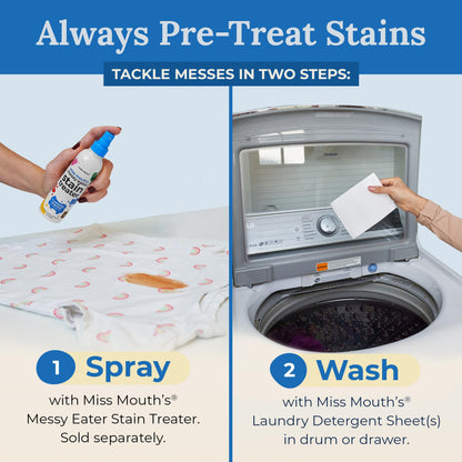 Miss Mouth's Messy Eater Stain Treater Ultimate Laundry Bundle with Stain Treater and Detergent Sheets