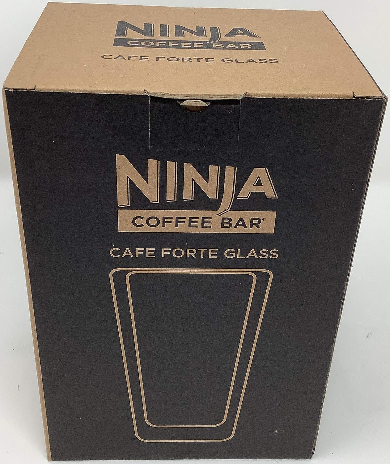 Ninja Genuine 12oz Double-Wall Thermo Insulated Tumbler Clear Glass Coffee Tea Cup For Cafe Bar Maker Forte Brew