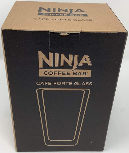 Ninja Genuine 12oz Double-Wall Thermo Insulated Tumbler Clear Glass Coffee Tea Cup For Cafe Bar Maker Forte Brew