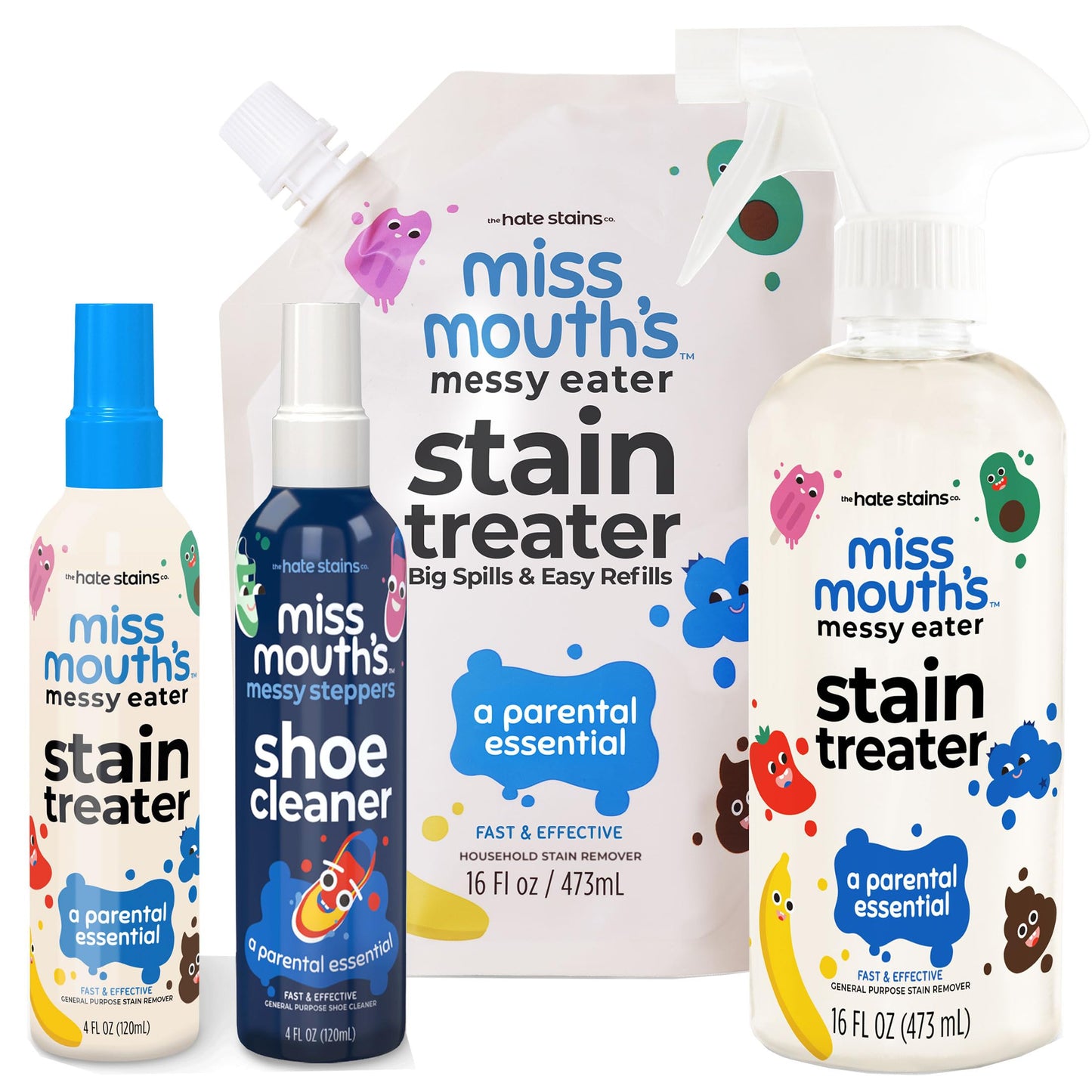 Miss Mouth's Messy Eater Stain Treater and Messy Steppers Essentials Kit