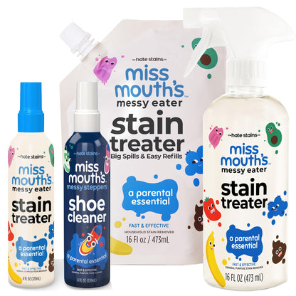 Miss Mouth's Messy Eater Stain Treater and Messy Steppers Essentials Kit