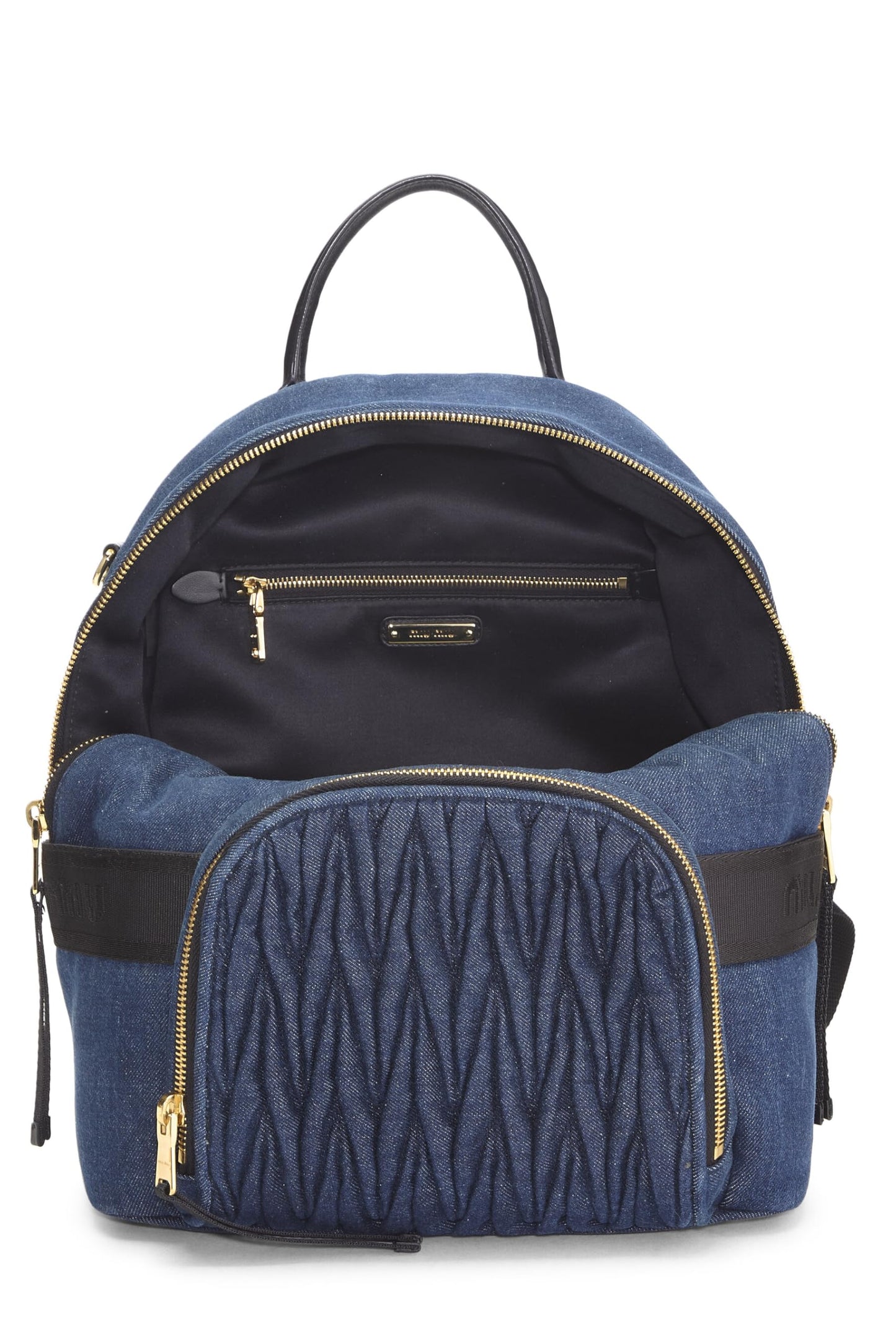 Miu Miu, Pre-Loved Blue Denim Backpack, Blue