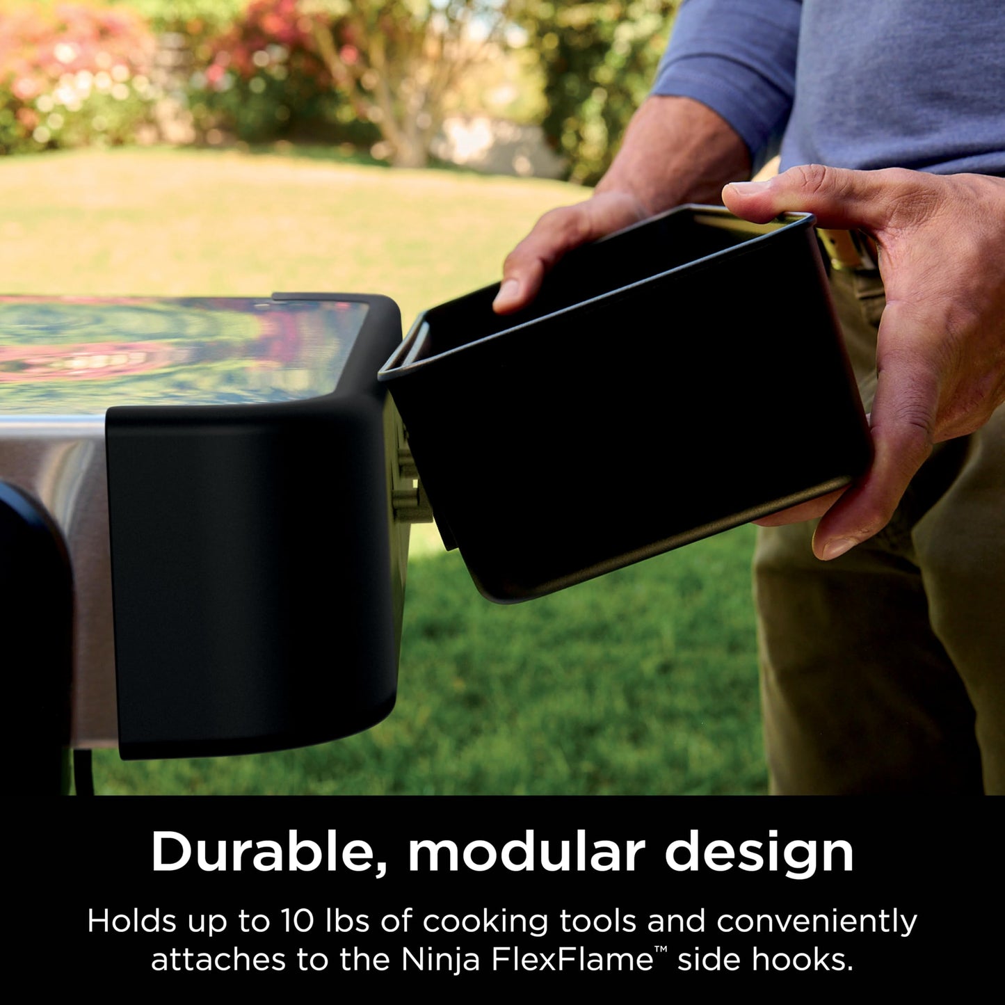Ninja FlexFlame Upgrades Storage Caddy, Holds Up to 10lbs of Spices, Rubs & Cooking Utensils, Durable Modular Design, Extra Storage Space, Compatible with PG300 Series, XSKSTRGCADDY