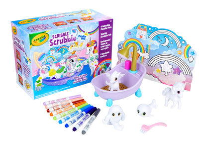 Crayola Scribble Scrubbie Peculiar Pets, Washable Pet Grooming Toy Set for Kids, Arts & Crafts Animal Toys, Gifts for Girls & Boys, Ages 3+