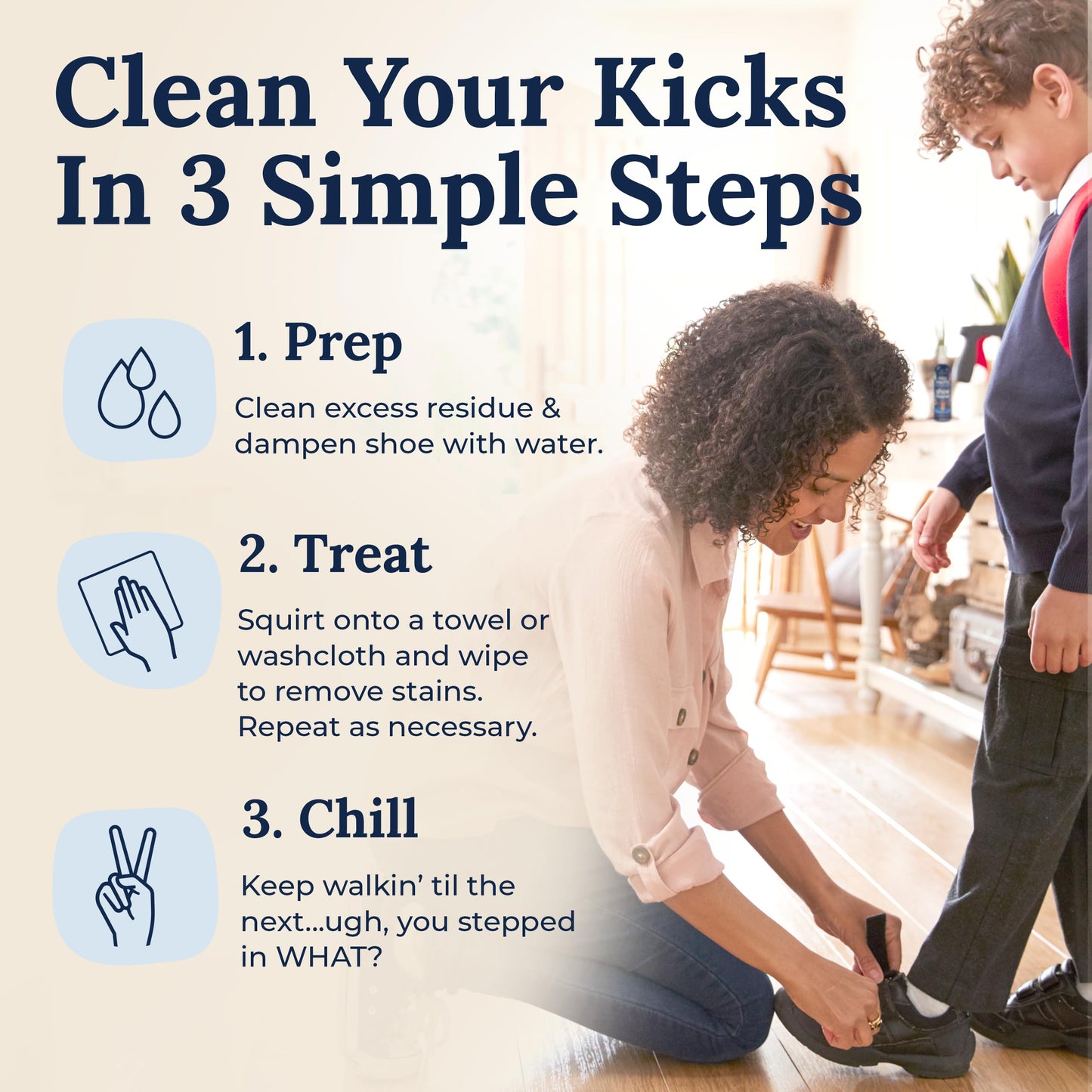 Miss Mouth's Messy Steppers Shoe Cleaner - 2 Pack 4oz Spray Ready To Use Sneaker Cleaner for Rubber, Canvas, Leather to Remove Dirt, Grass, Scuffs from makers of Miss Mouth's Messy Eater Stain Treater